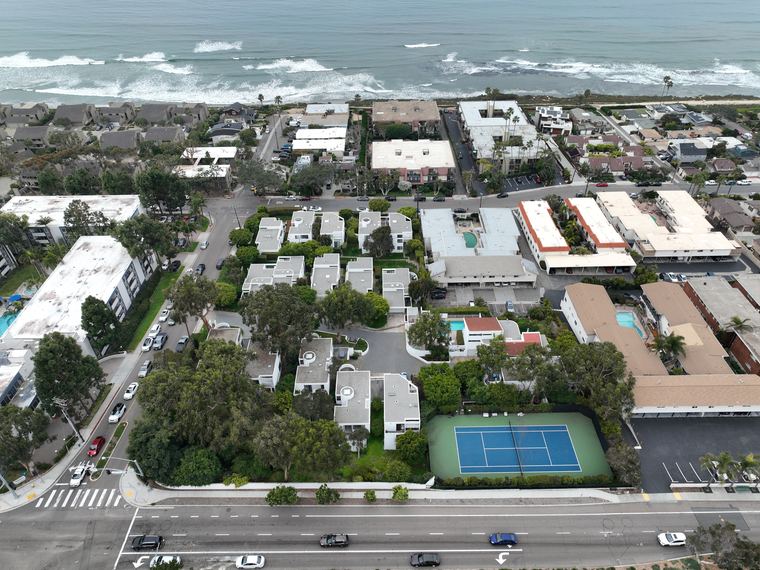 aerial view of neighborhood